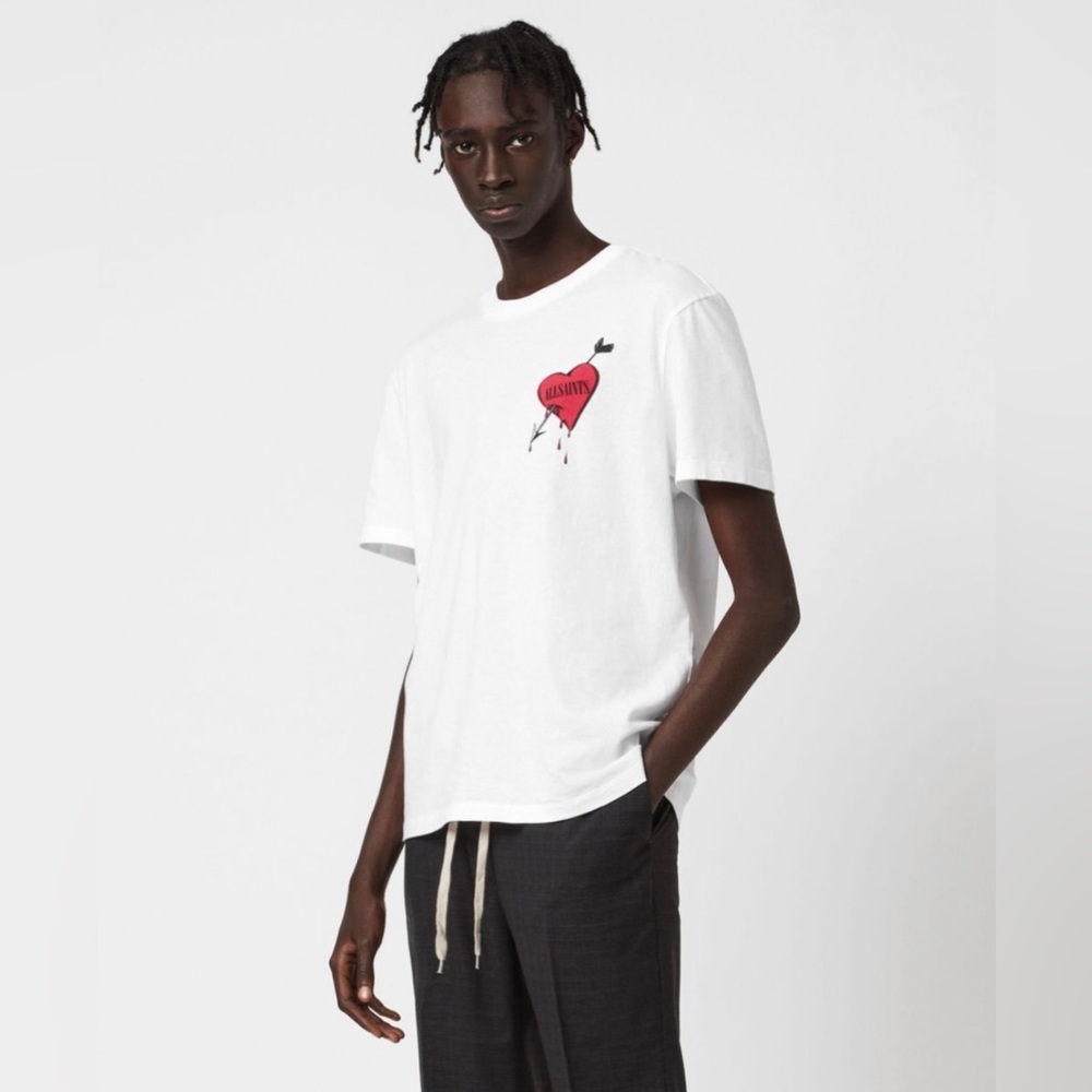AllSaints bleeding heart crew